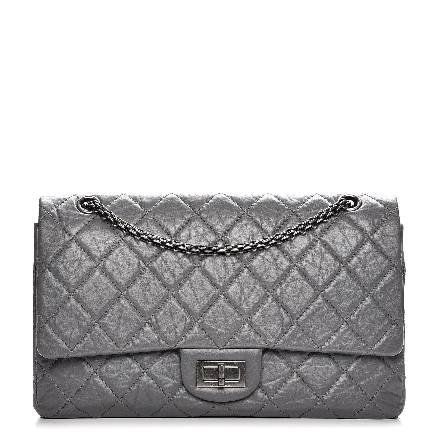 Chanel Aged Calfskin Quilted 2.55 Reissue 227 Flap Grey 1 of 7