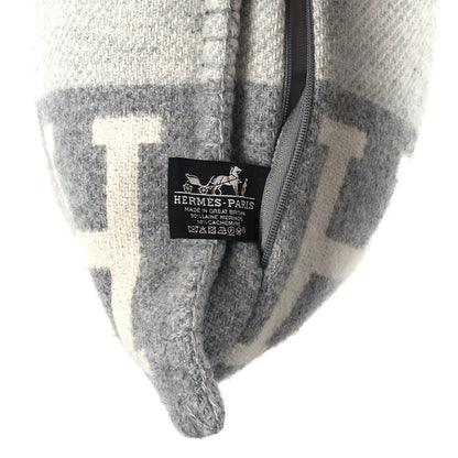 Hermes Wool Cashmere Avalon III Pillow PM Ecru Gris Clair 3 of 3