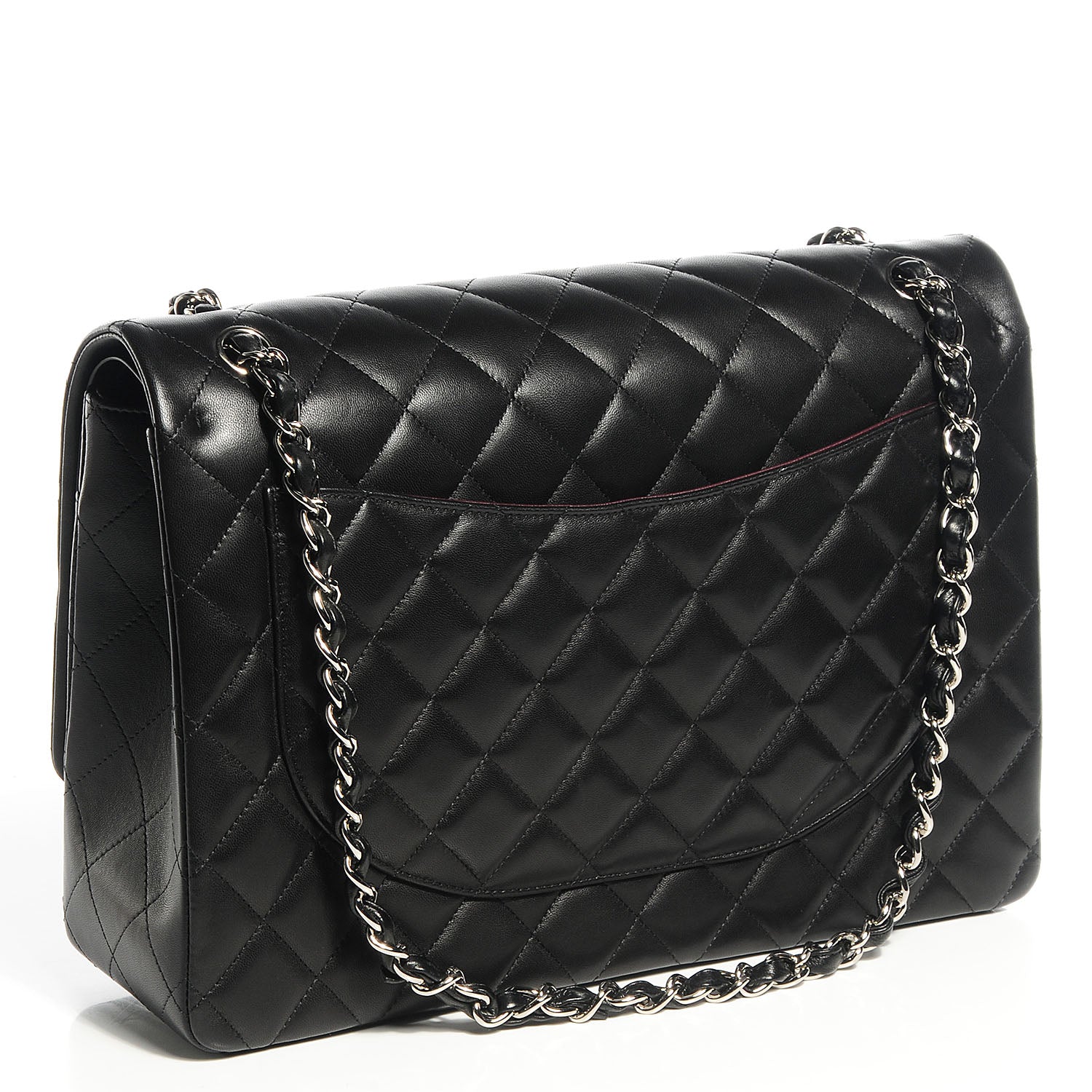Chanel Lambskin Quilted Maxi Double Flap Black 3 of 10