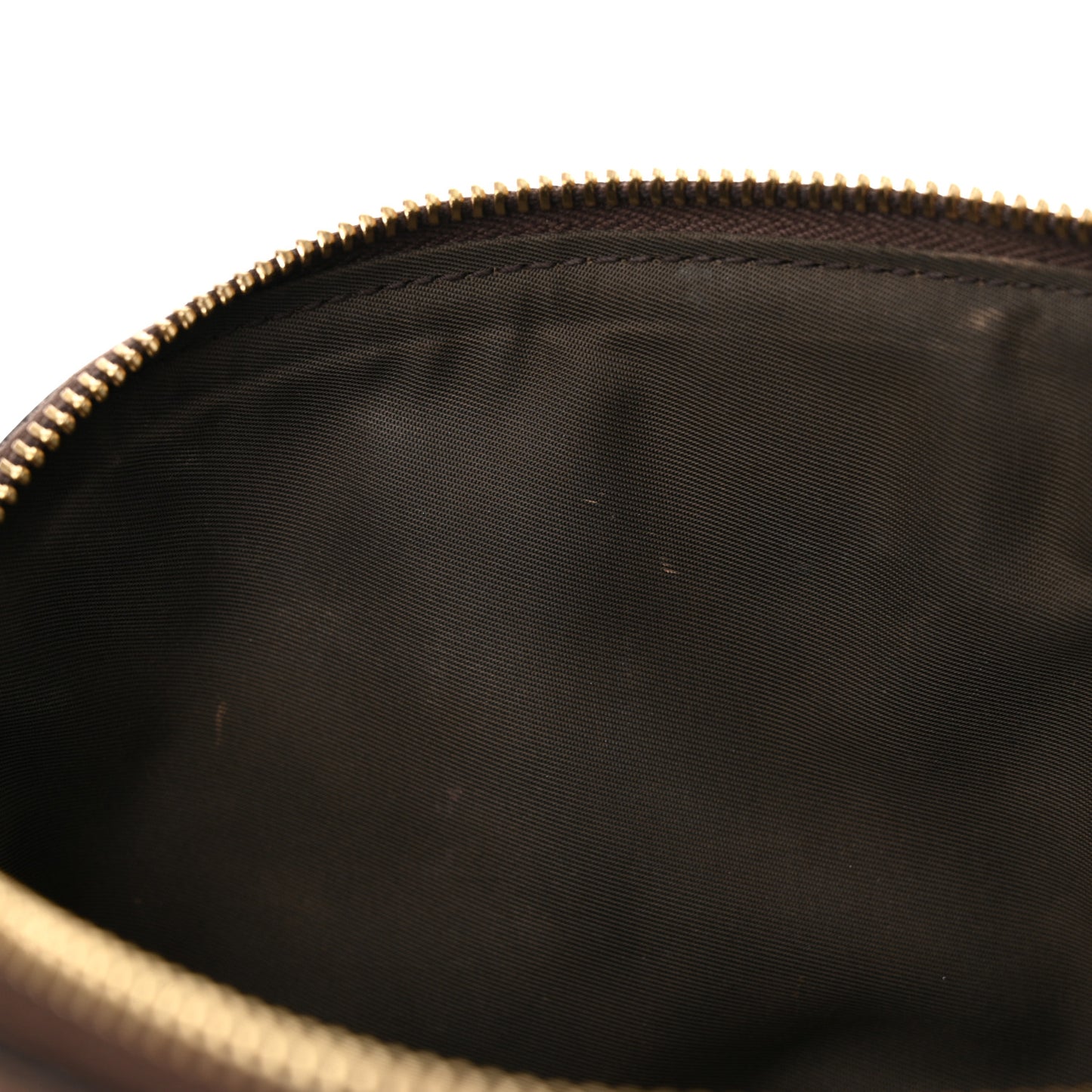 GG Supreme Monogram Textured Calfskin Web Large Ophidia Cosmetic Case Beige Ebony New Acero