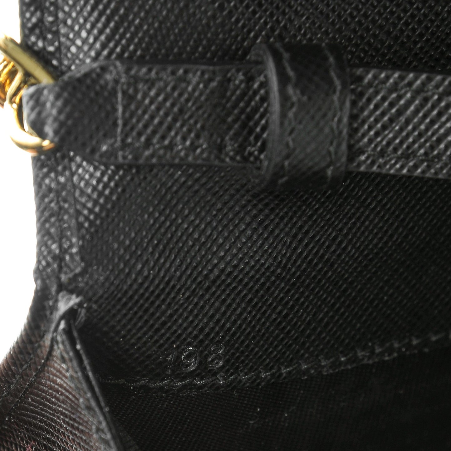 Saffiano Metal Oro Chain Wallet Nero Black