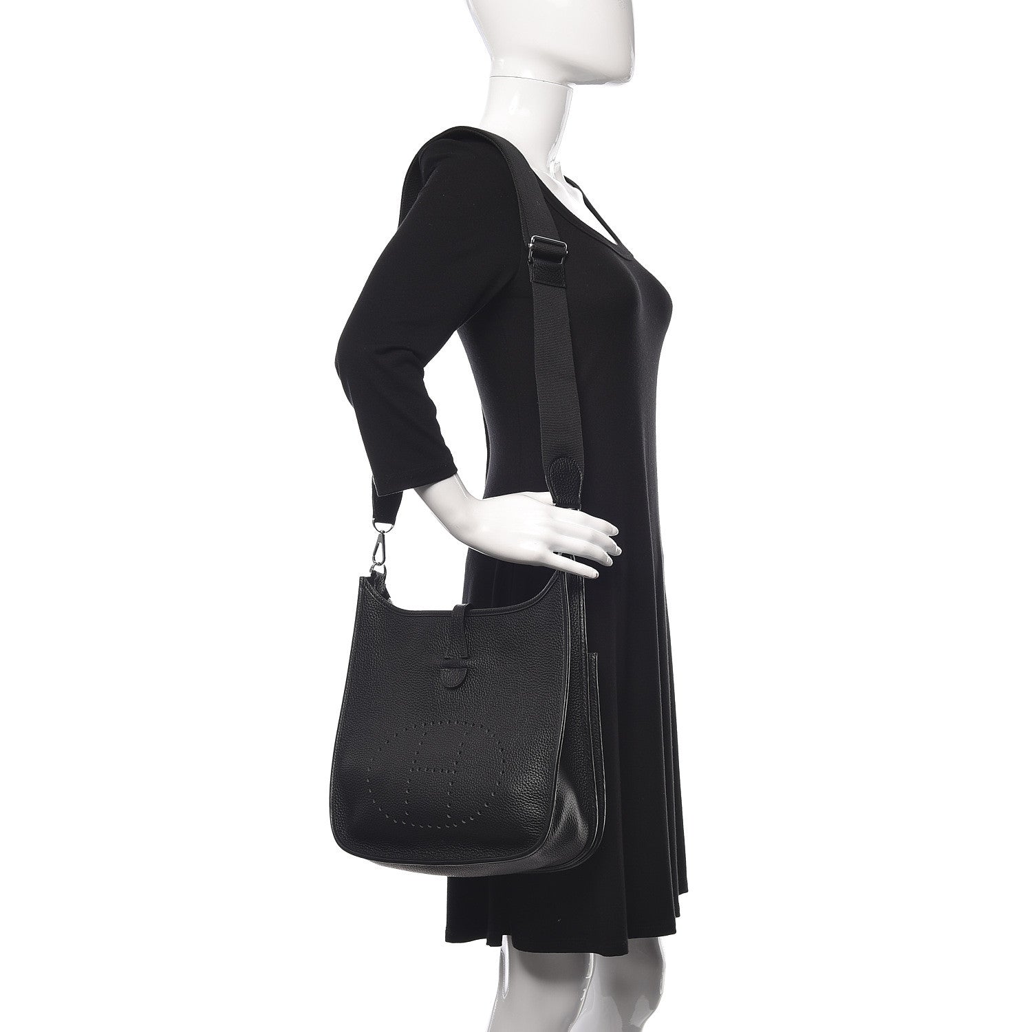 Hermes Taurillon Clemence Evelyne III PM Black 2 of 10