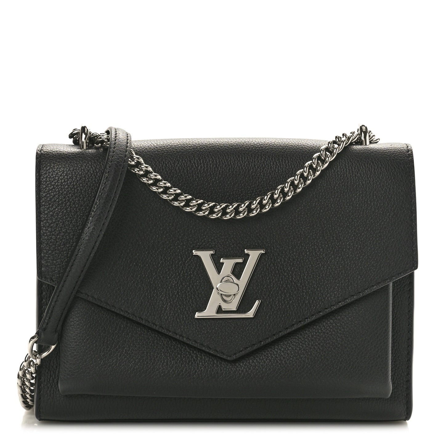 Soft Calfskin My Lockme Chain Bag BB Black
