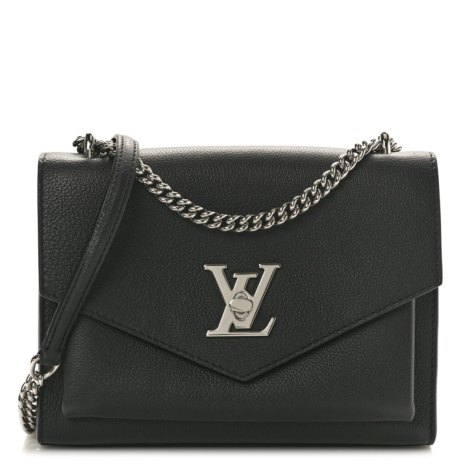 Louis Vuitton Soft Calfskin My Lockme Chain Bag BB Black 1 of 9
