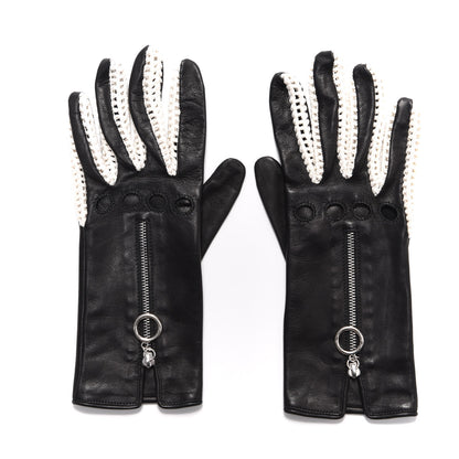 Louis Vuitton Lambskin Knit Gloves Black 1 of 5