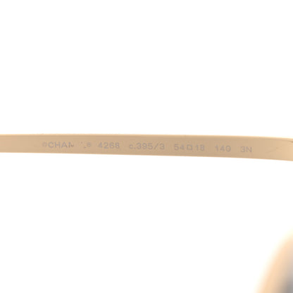 Chanel Metal Round Sunglasses 4268 Gold Tortoise 5 of 7