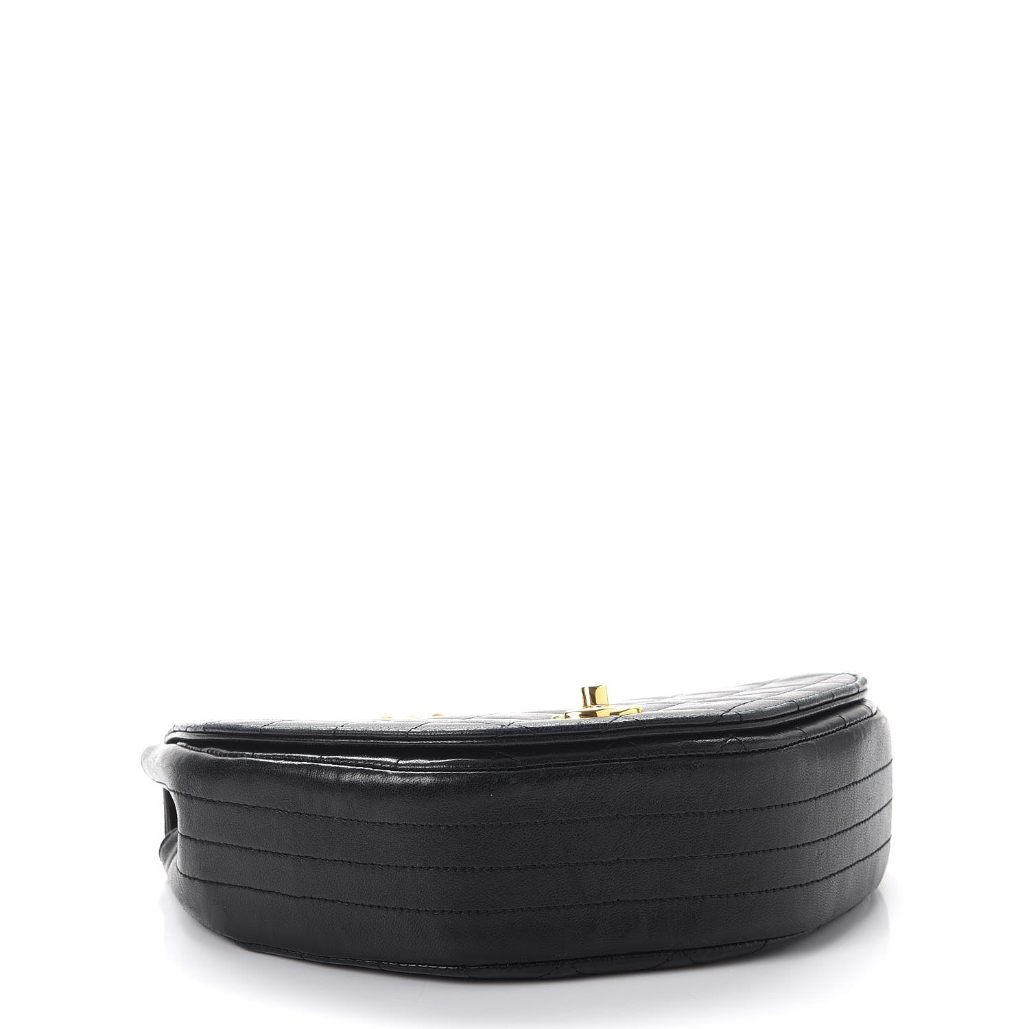 Chanel Lambskin Quilted Small Half Moon Flap Black 4 of 13