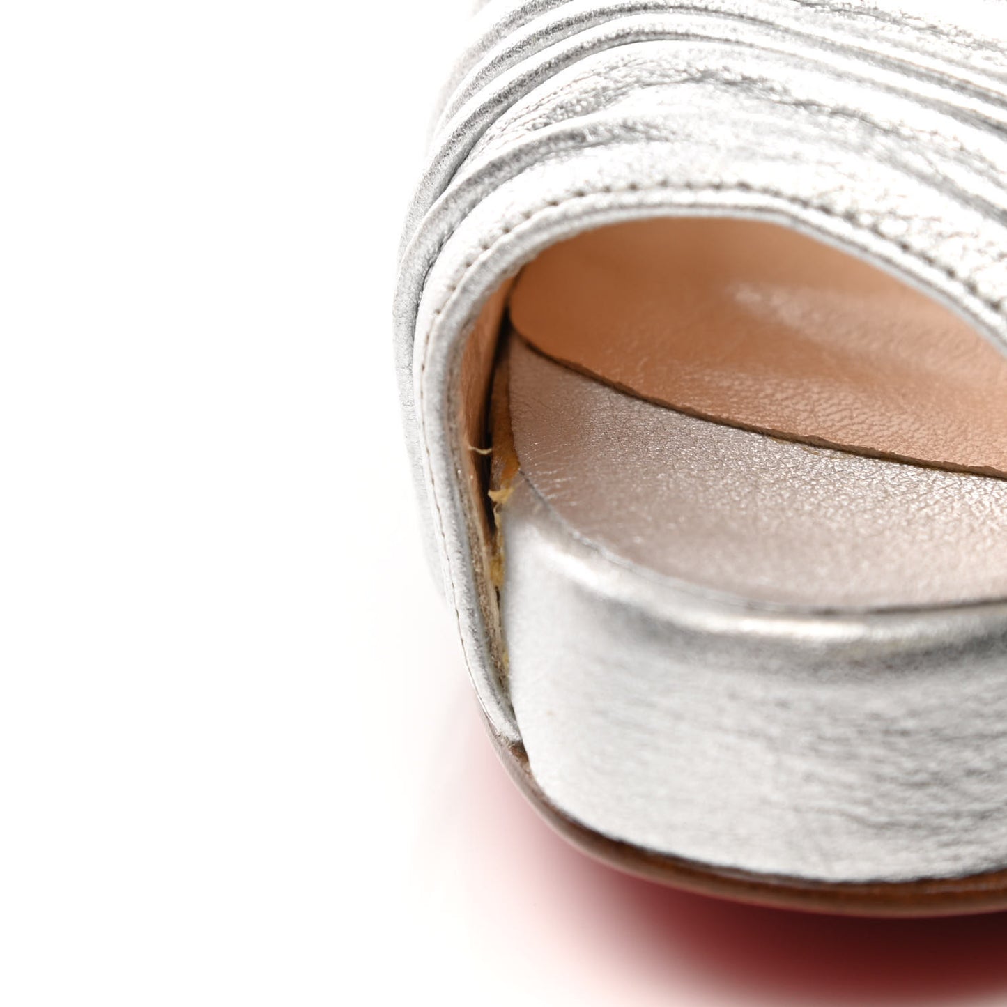 Metallic Nappa Turbella 120 Platform Sandals 35.5 Silver