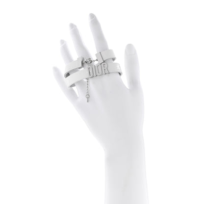 Christian Dior Calfskin Star Dior Double Bracelet White 2 of 5
