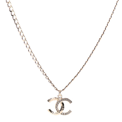 Chanel Pearl Crystal CC Necklace Gold 1 of 5