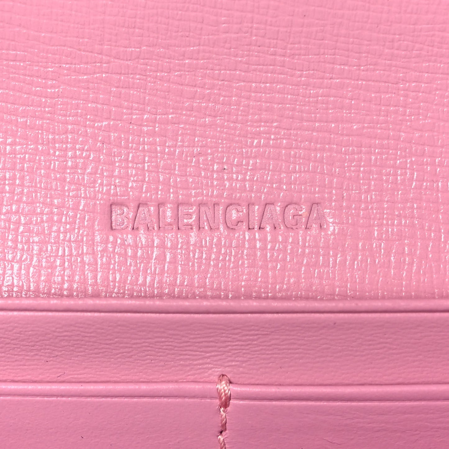 Calfskin Stripe Embossed Gossip Chain Bag XS Candy Pink