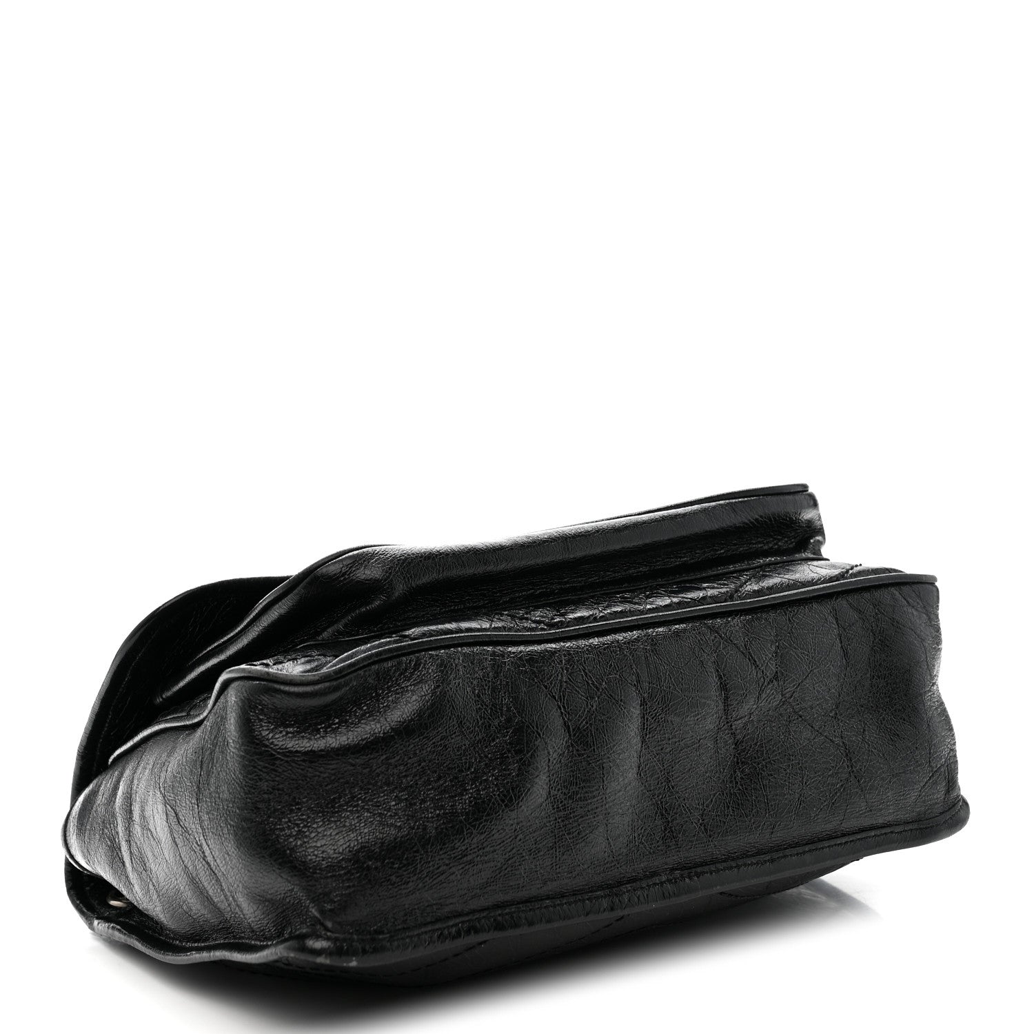 Saint Laurent Crinkled Calfskin Matelasse Monogram Medium Niki Chain Satchel Black 4 of 15
