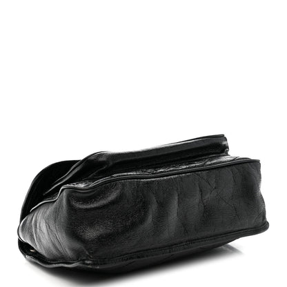 Saint Laurent Crinkled Calfskin Matelasse Monogram Medium Niki Chain Satchel Black 4 of 15