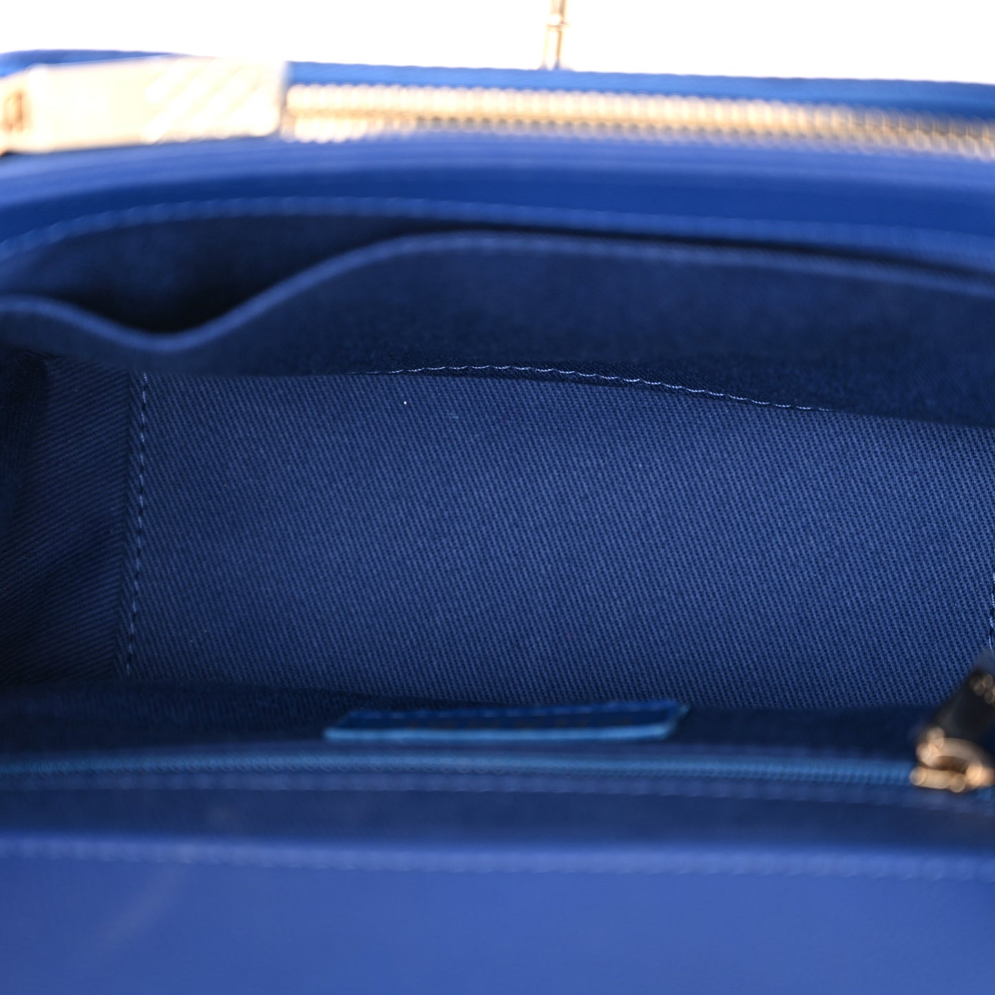 Caviar Quilted Small Business Affinity Flap Dark Blue