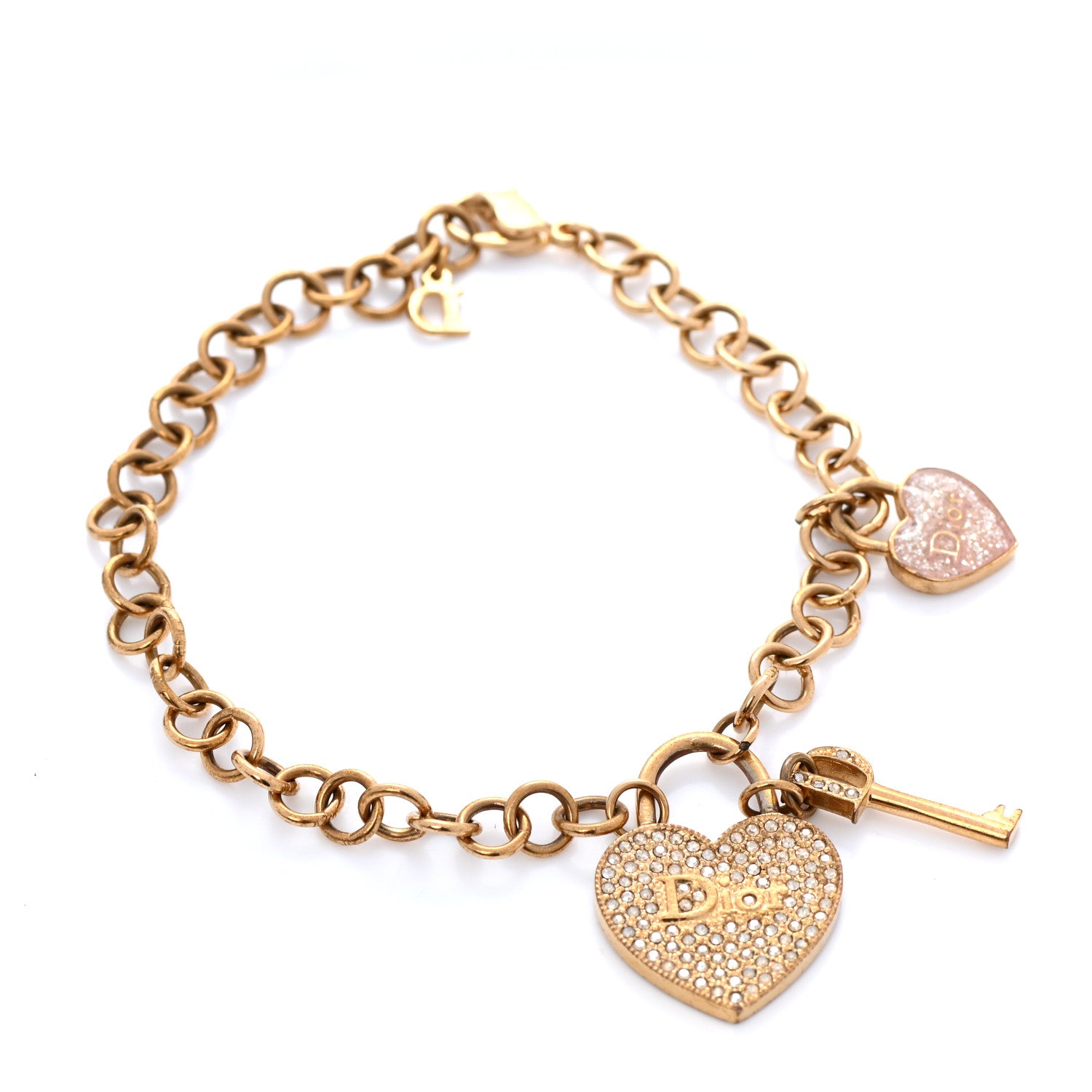 Christian Dior Heart Bracelet Gold 1 of 5