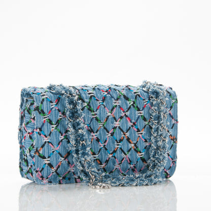 Chanel Woven Denim Medium Flap Multicolor 3 of 7