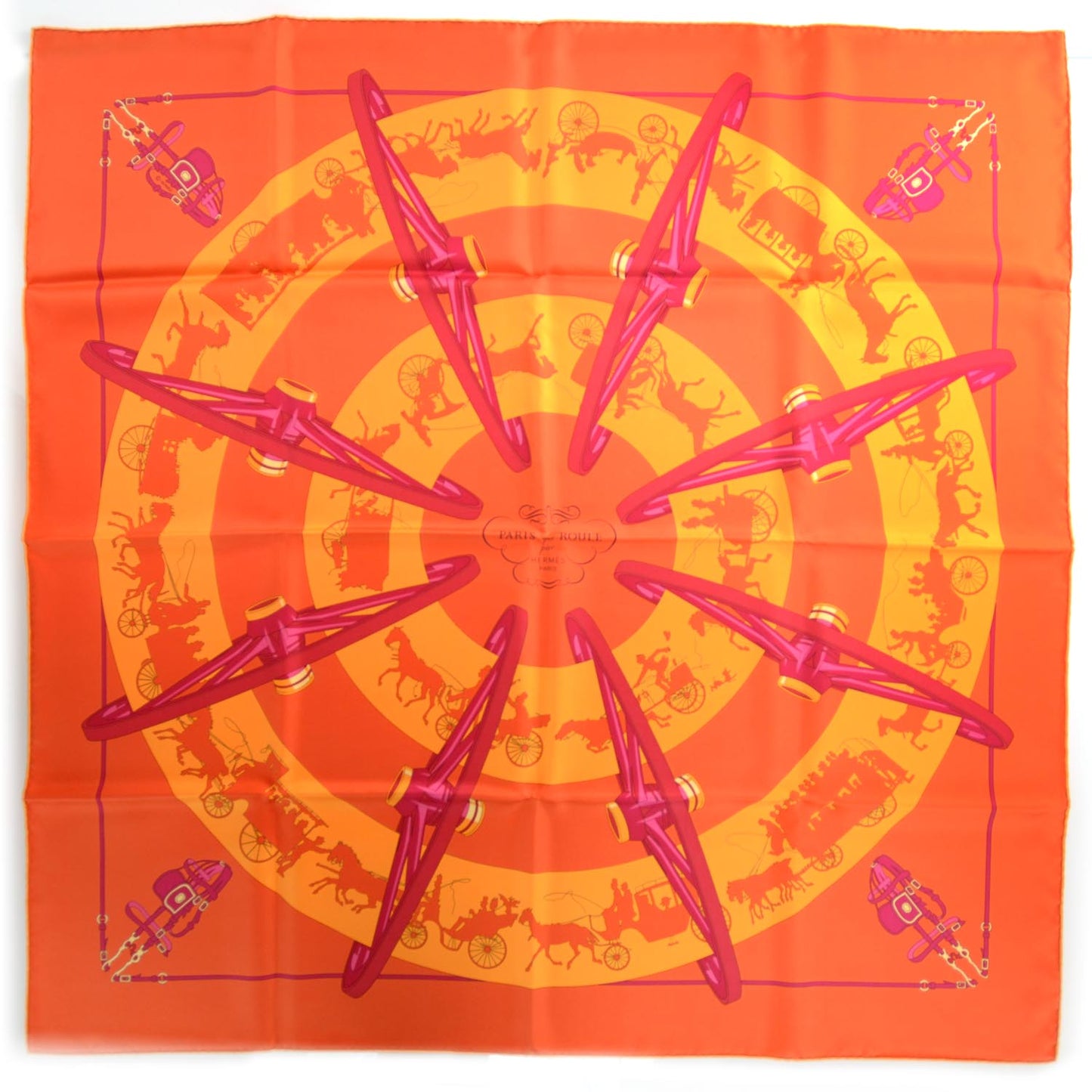 Silk Paris Qui Roule Scarf 90