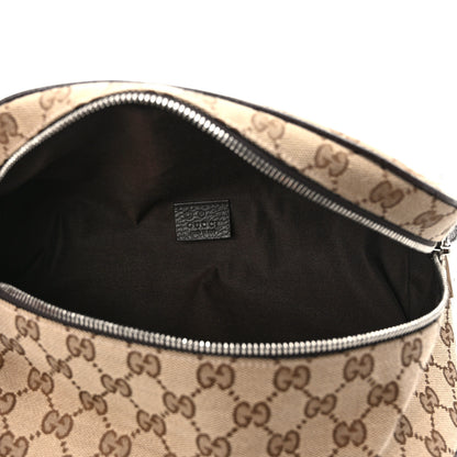Gucci Monogram Dollar Calfskin Waist Pouch Beige Ebony Testa di Moro Marrone Scuro 5 of 9