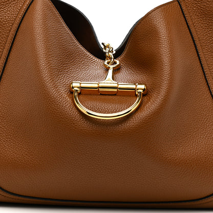 Gucci Grained Calfskin Softbit Maxi Shoulder Bag Brown 9 of 13
