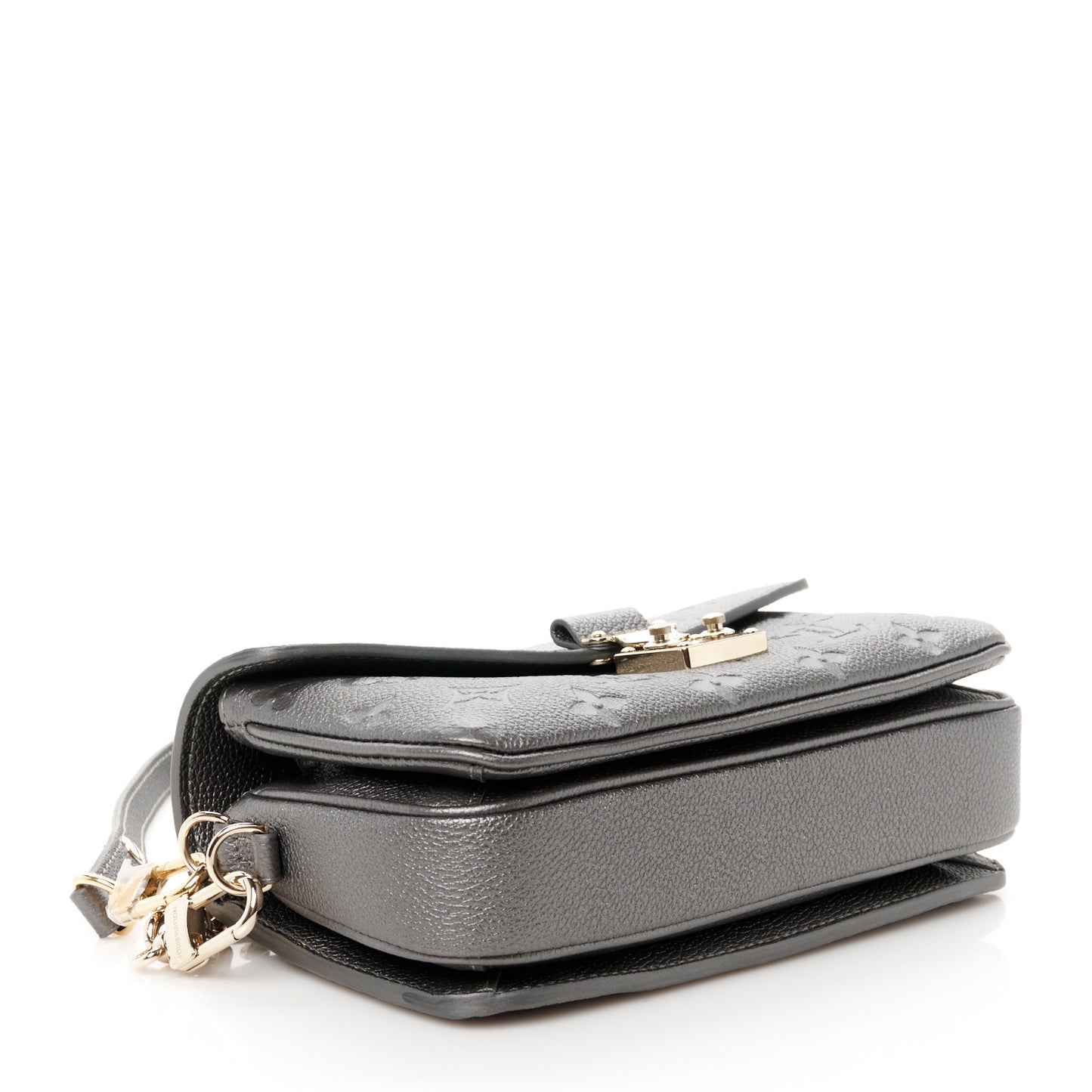 Shimmery Empreinte LV Ski Pochette Metis East West Gun Metal