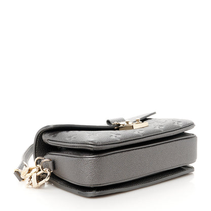 Louis Vuitton Shimmery Empreinte LV Ski Pochette Metis East West Gun Metal 4 of 10