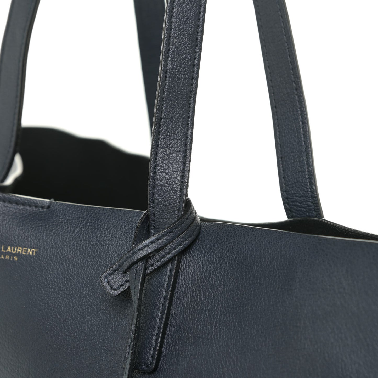 Calfskin Large Shopping Tote Navy Blue