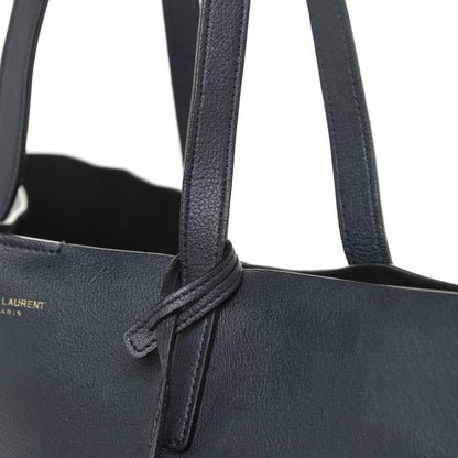 Saint Laurent Calfskin Large Shopping Tote Navy Blue 17 of 27