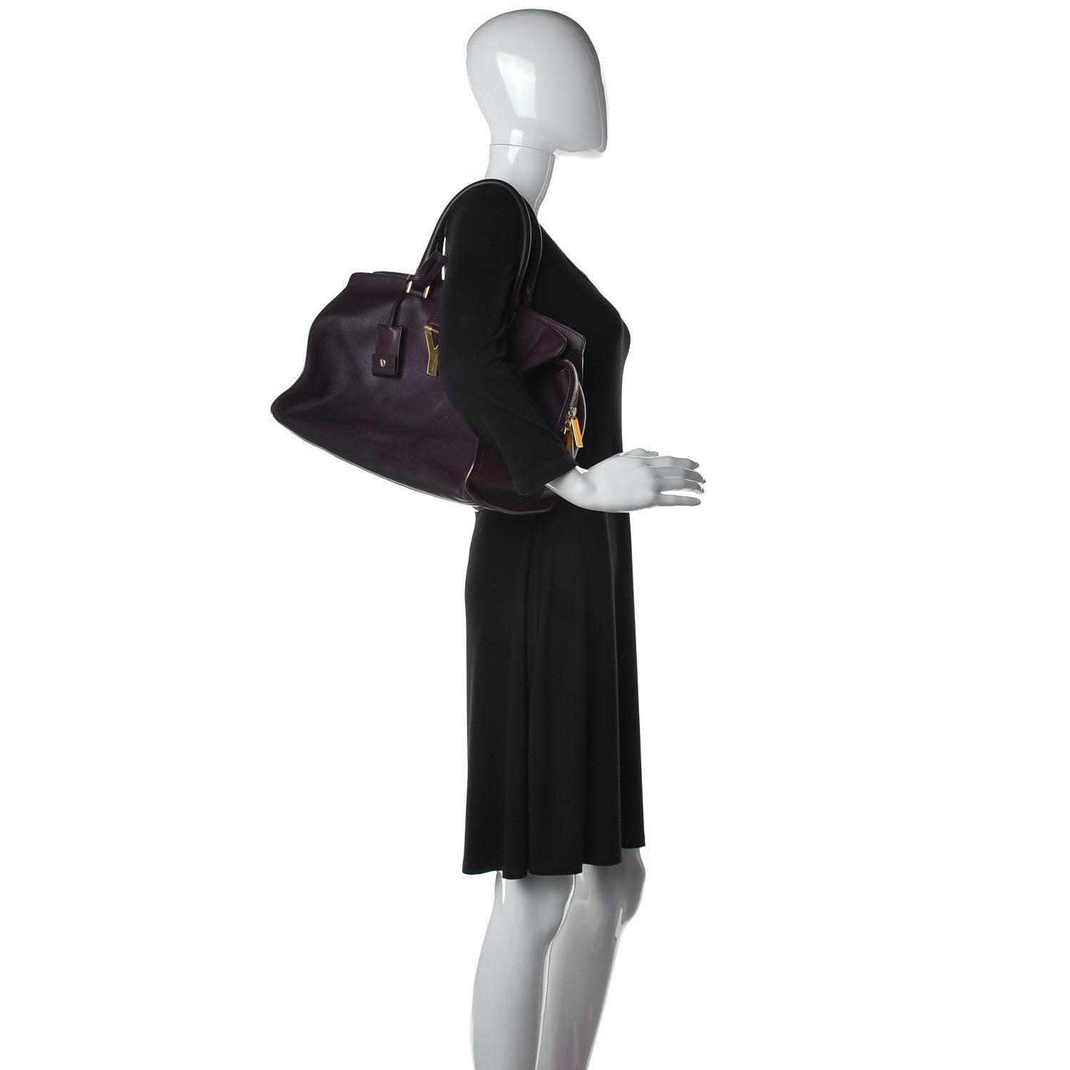 Saint Laurent Calfskin Medium Classic Y Cabas Bordeaux 2 of 18