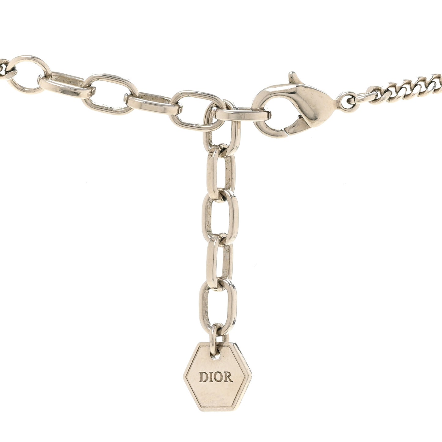X SHAWN STUSSY Crystal Logo Pendant Necklace Red