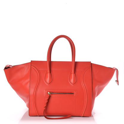 Celine Nappa Calfskin Medium Phantom Luggage Vermillion 1 of 11