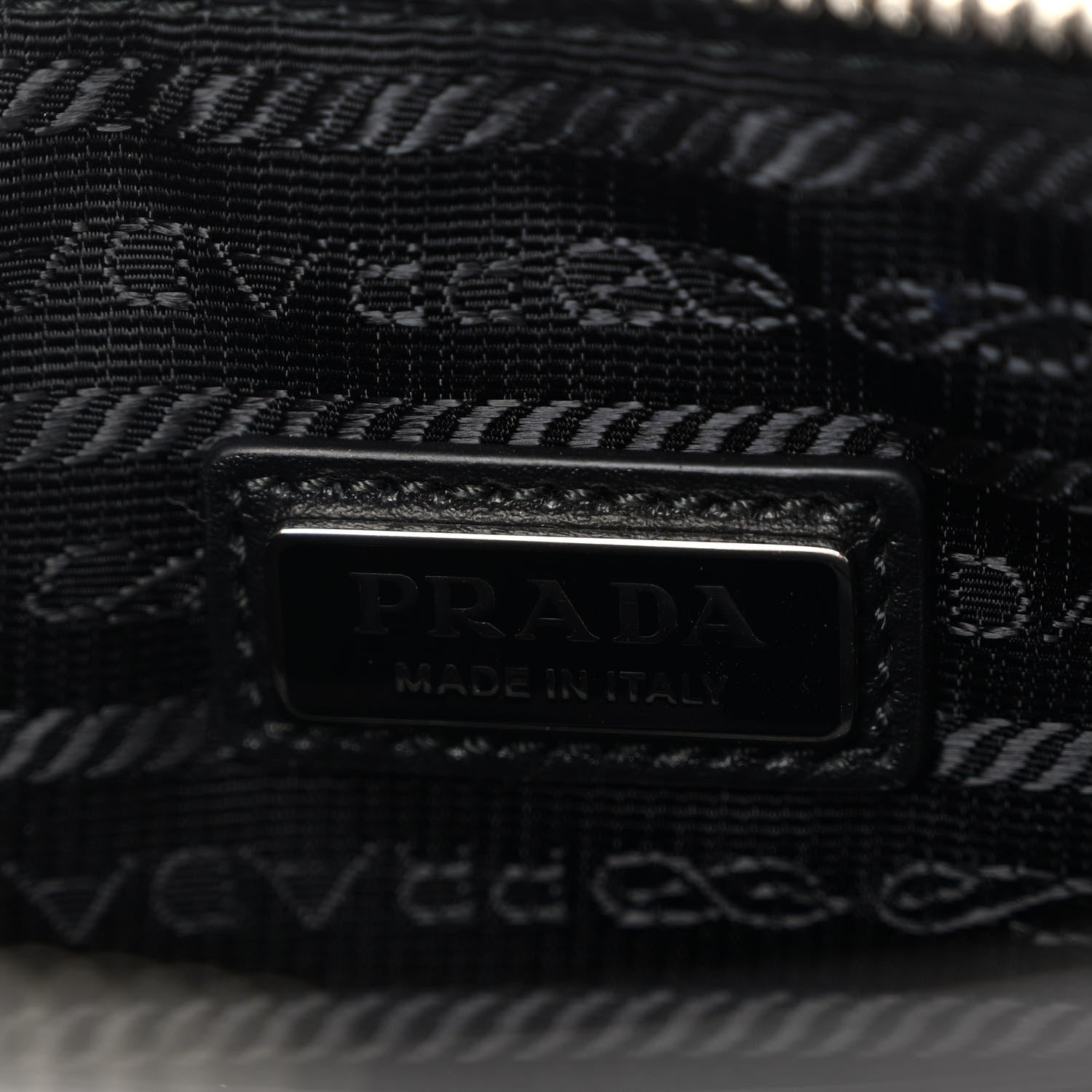 Prada Softy Calfskin Triangle Shoulder Bag Black 6 of 9