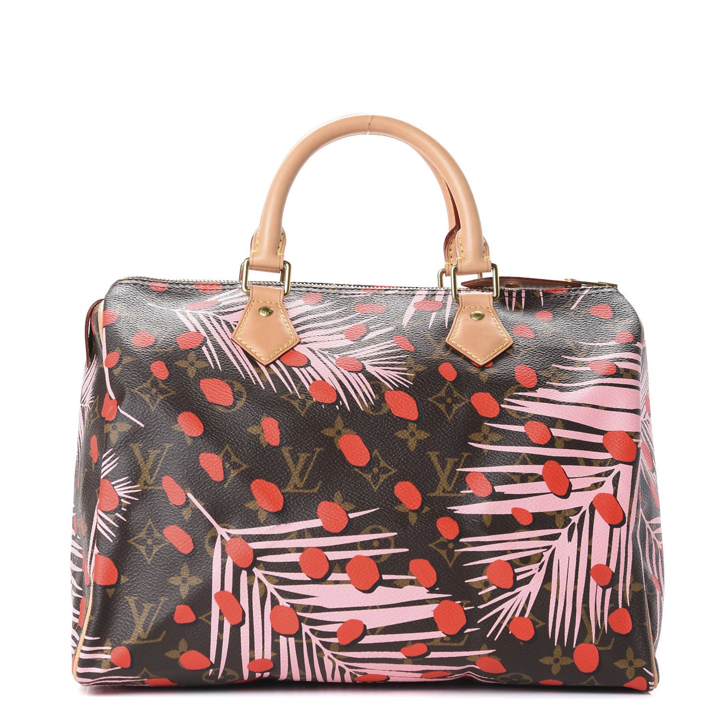 Monogram Jungle Dots Speedy 30 Sugar Pink Poppy