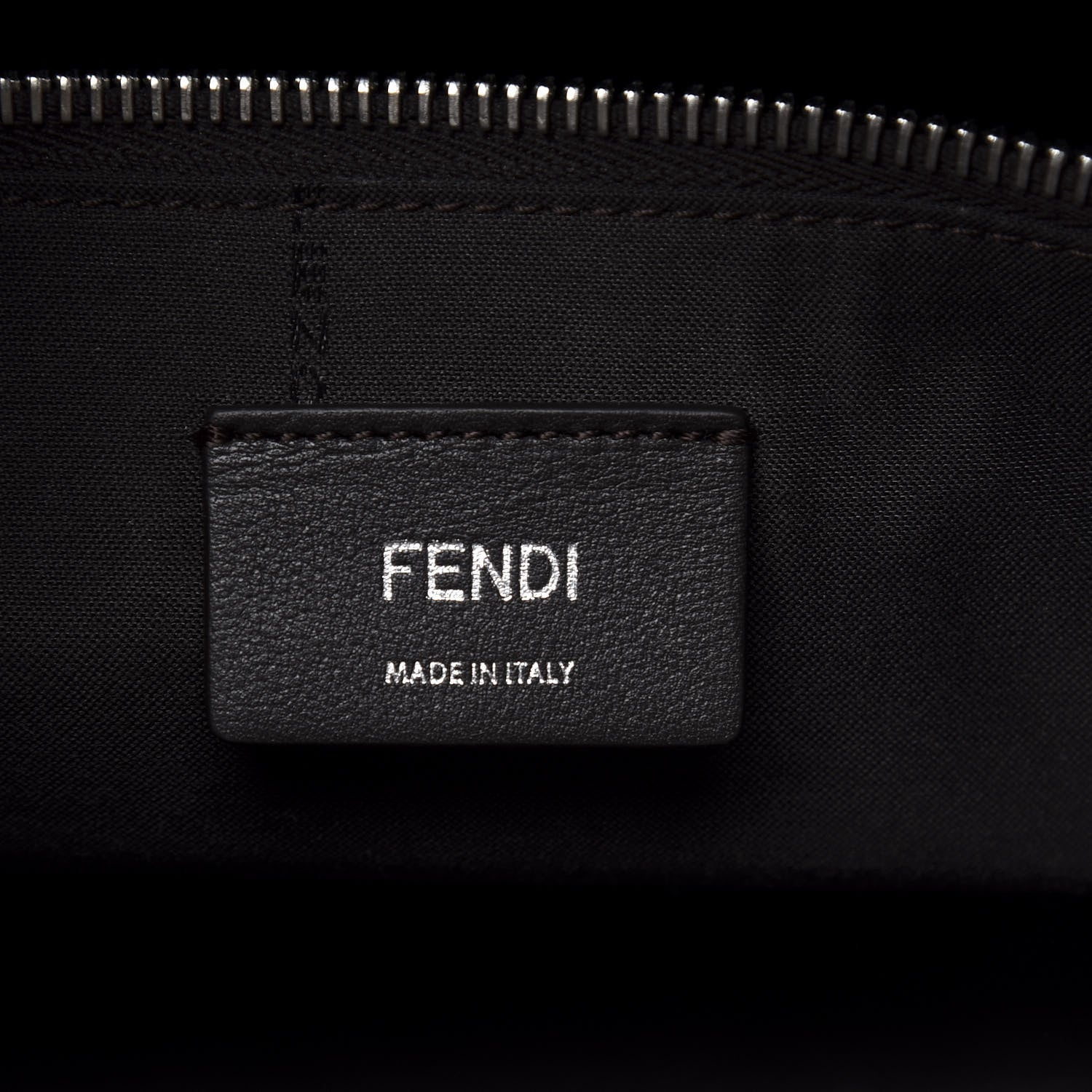 Fendi Vitello Dolce Bi-Color FF 1974 Embossed Medium By The Way Boston Bag Black Maya 9 of 12