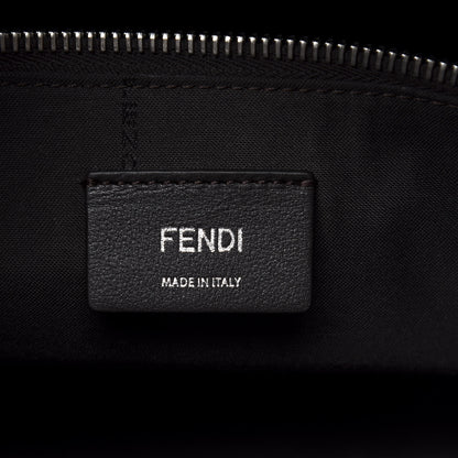 Fendi Vitello Dolce Bi-Color FF 1974 Embossed Medium By The Way Boston Bag Black Maya 9 of 12