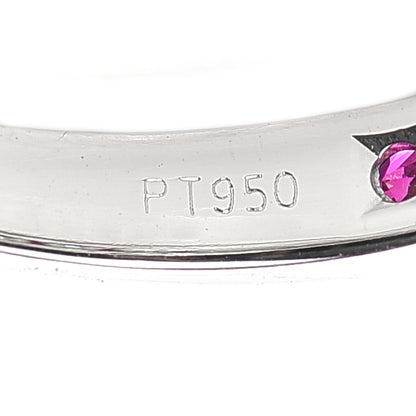 Tiffany Platinum Diamond Ruby Wedding Band Ring 49 5 5 of 5