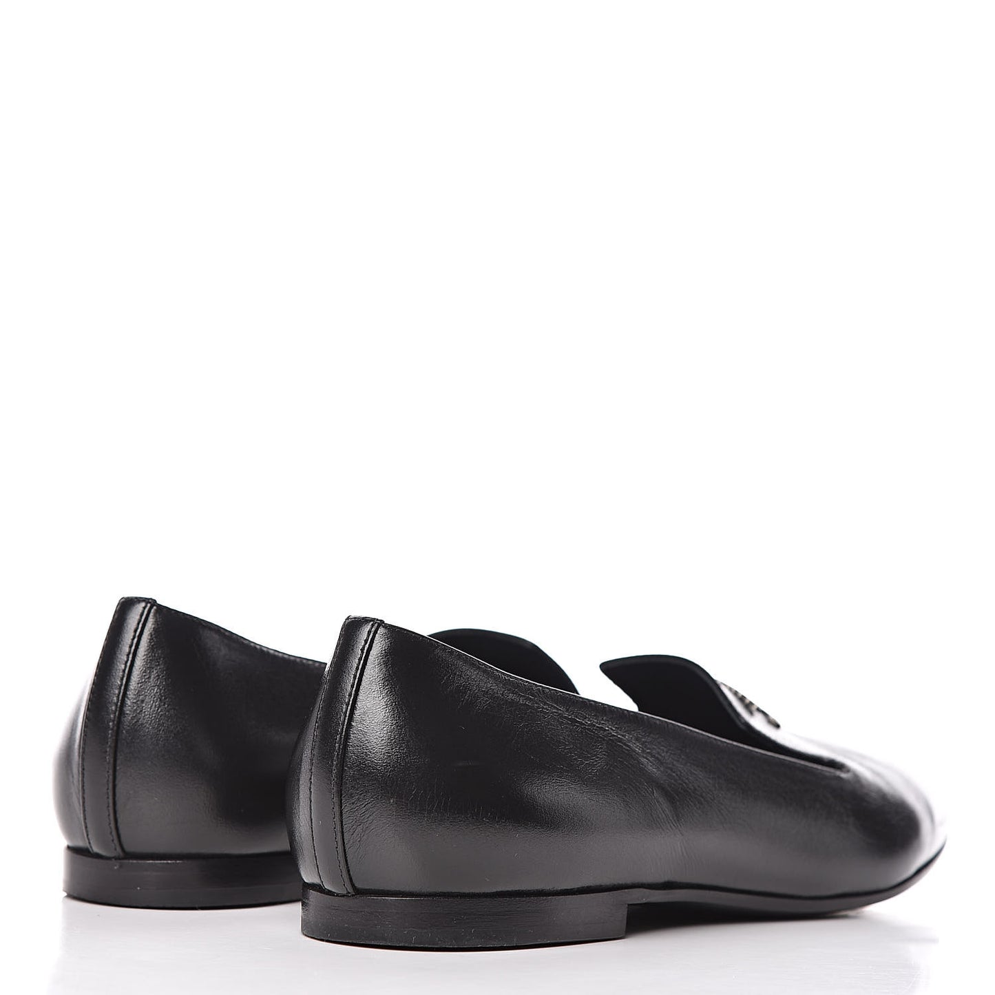 Lambskin CC Mocassin Loafers 37.5 Black