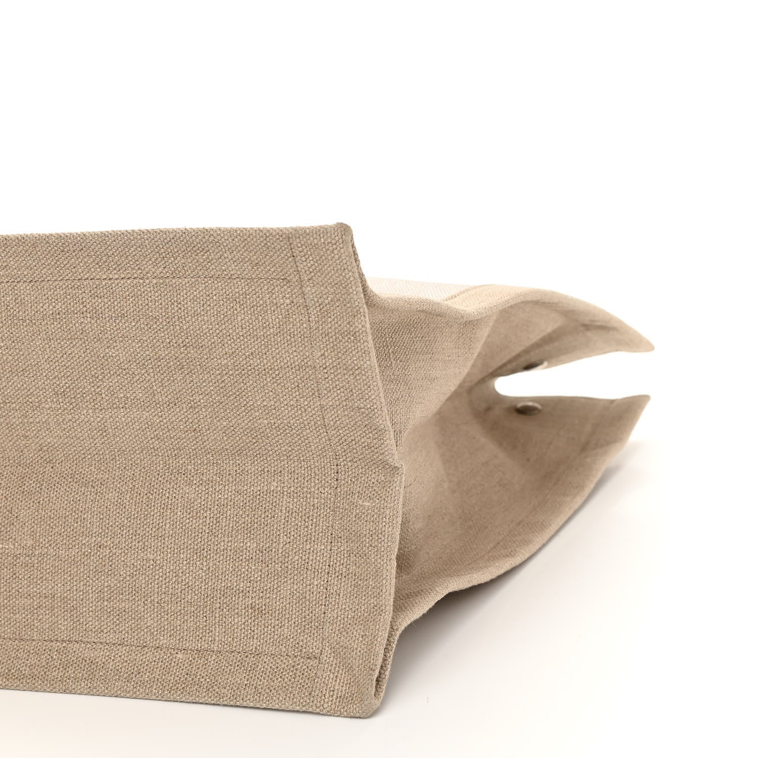 Saint Laurent Linen Calfskin Rive Gauche Tote Optic White 9 of 10