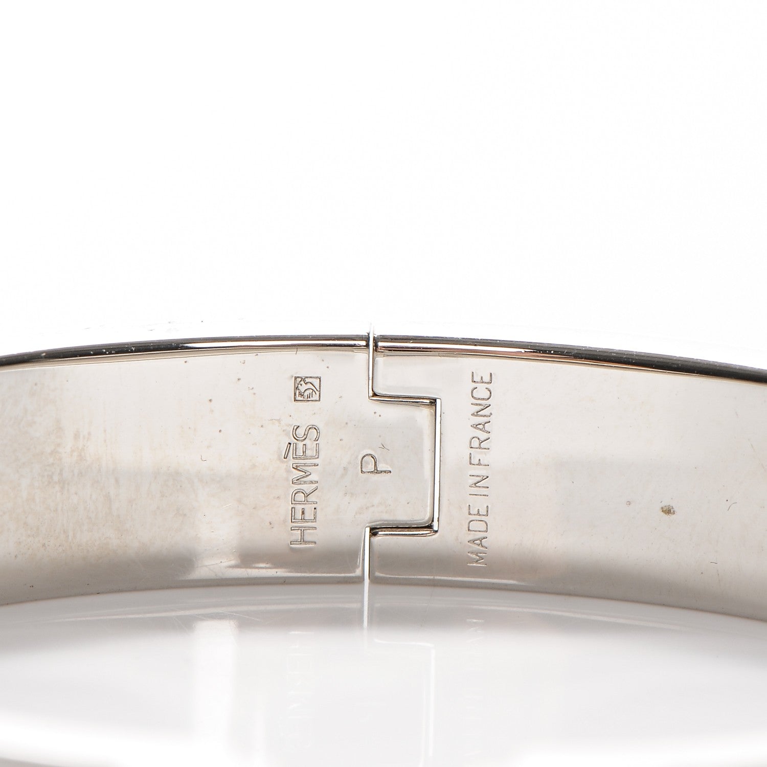 Hermes Enamel Narrow Clic Clac H Bracelet PM White 4 of 4