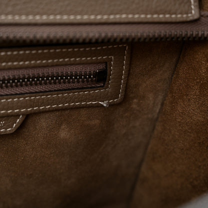 Celine Drummed Calfskin Micro Luggage Souris 11 of 12
