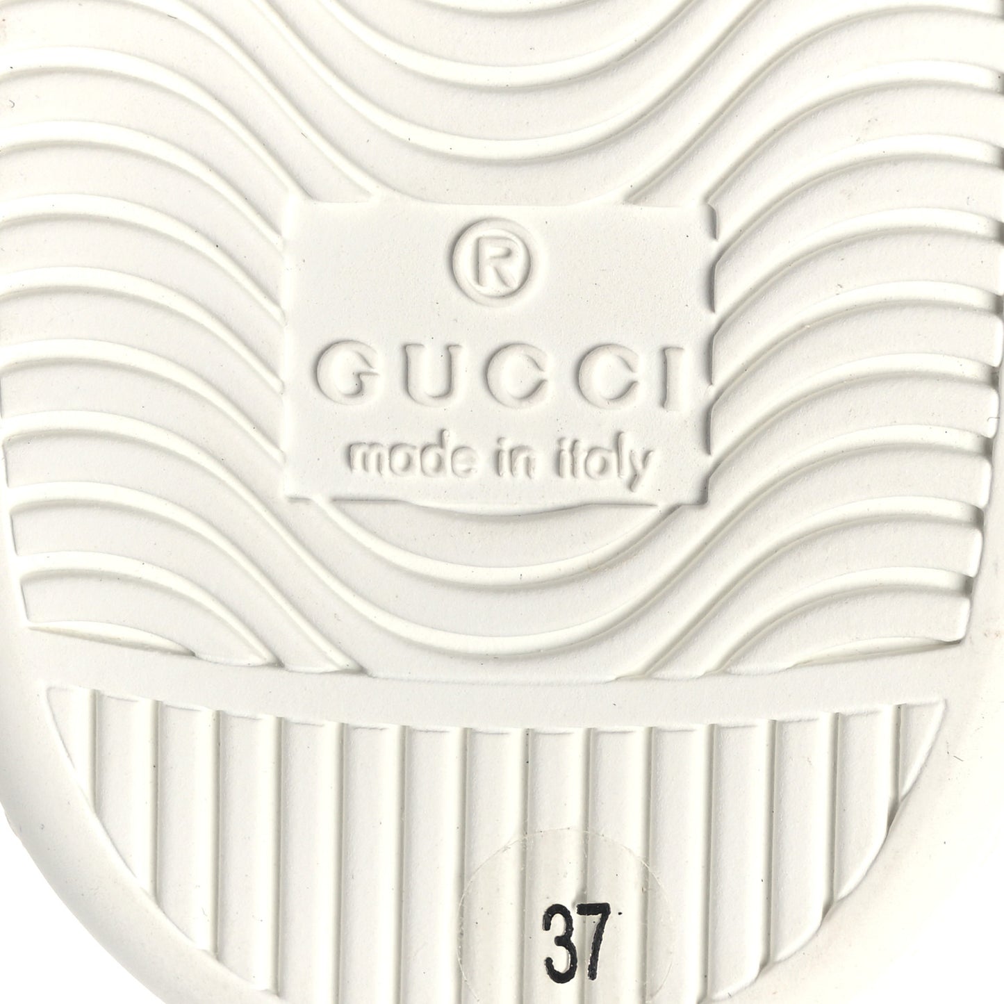 Calfskin Interlocking G Perforated Womens Ace Sneakers 37 White Grey Sky