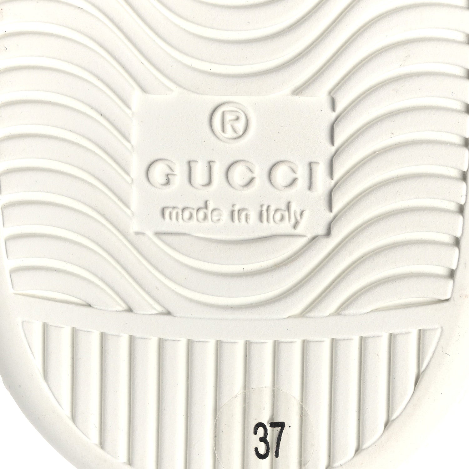 Gucci Calfskin Interlocking G Perforated Womens Ace Sneakers 37 White Grey Sky 8 of 11