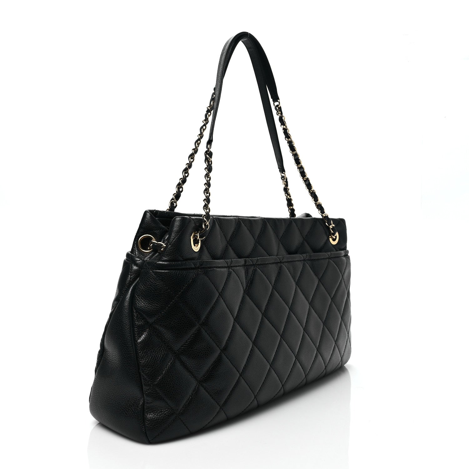 Chanel Caviar Quilted CC Timeless Soft Tote Black 5 of 15