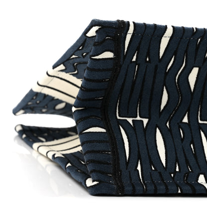 Christian Dior Canvas Embroidered Medium Miss Dior Graffiti Book Tote White Deep Blue 8 of 10