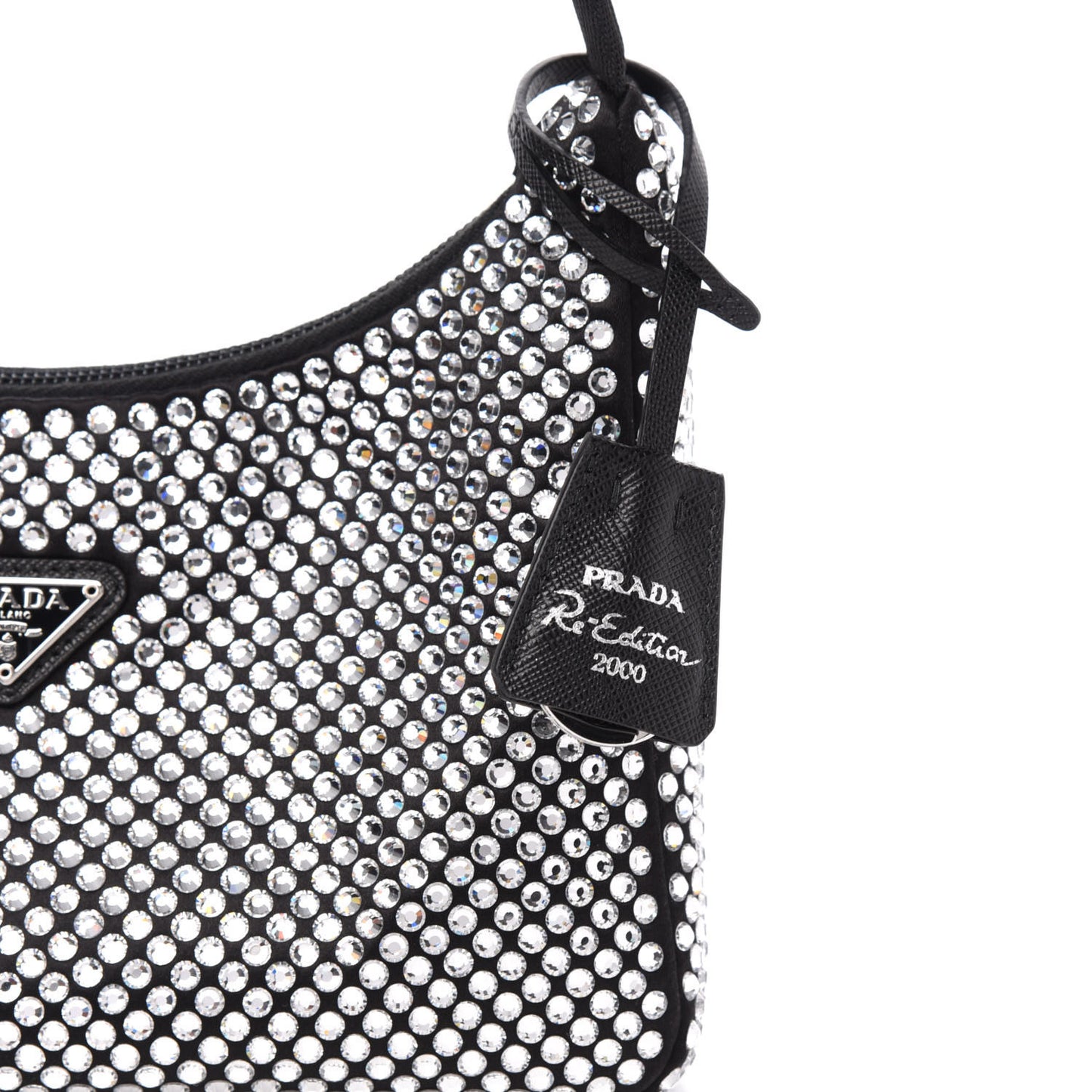 Satin Crystal Mini Re-Edition 2000 Bag Cristal