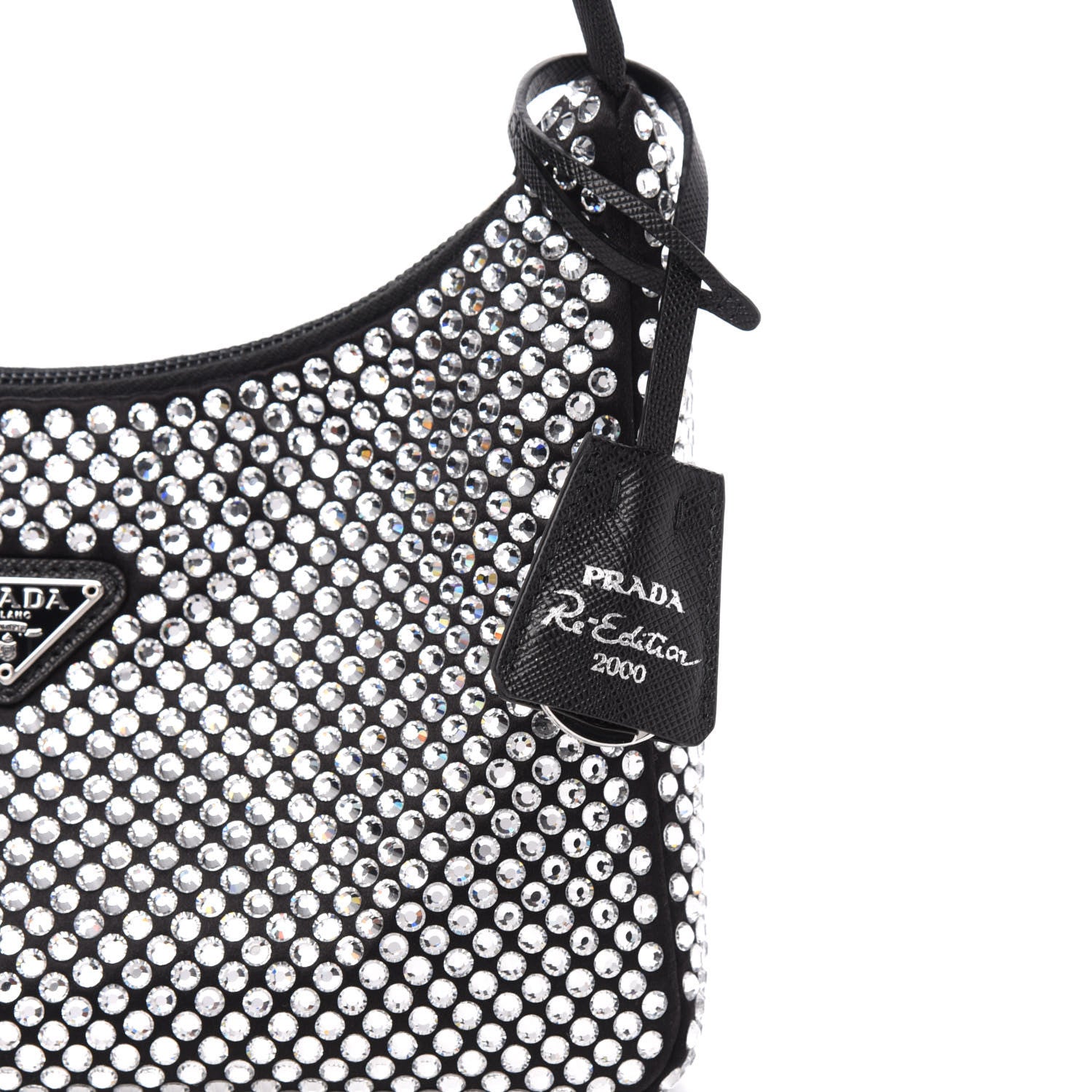 Prada Satin Crystal Mini Re-Edition 2000 Bag Cristal 10 of 12