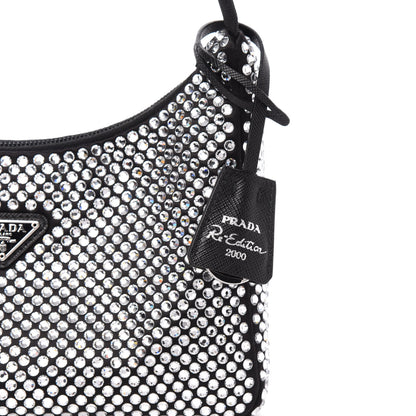 Prada Satin Crystal Mini Re-Edition 2000 Bag Cristal 10 of 12