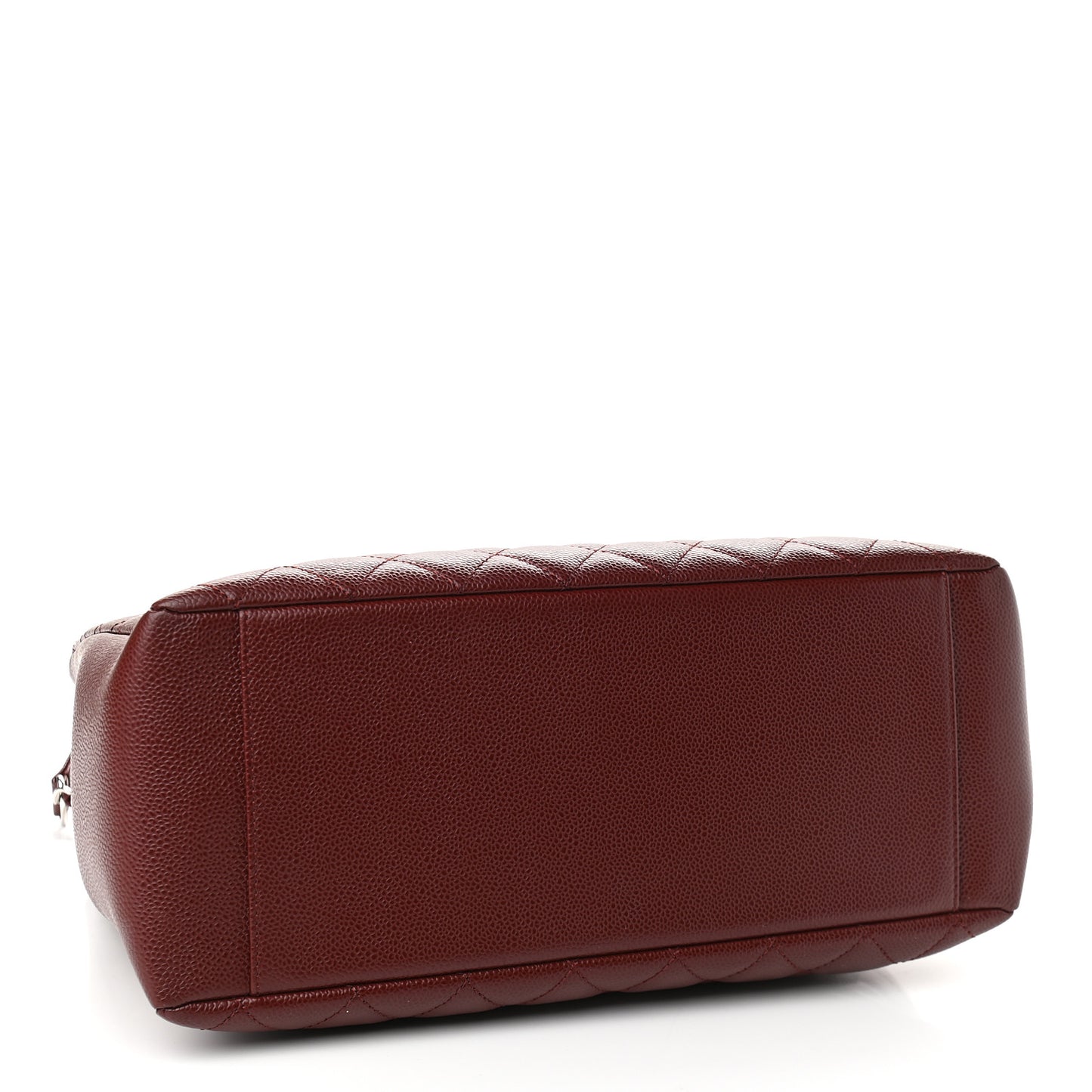 Caviar Quilted Grand Shopping Tote GST Dark Burgundy