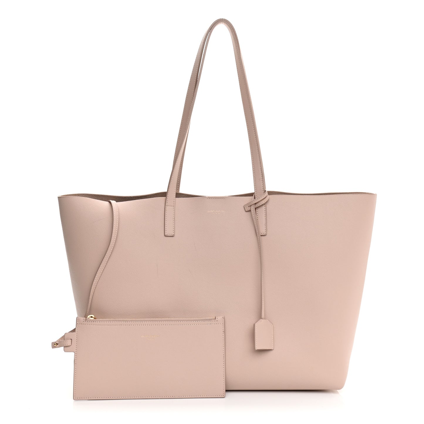 Calfskin Large Shopping Tote Pale Blush