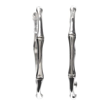 Gucci Sterling Silver Bamboo Hoop Earrings 1 of 5