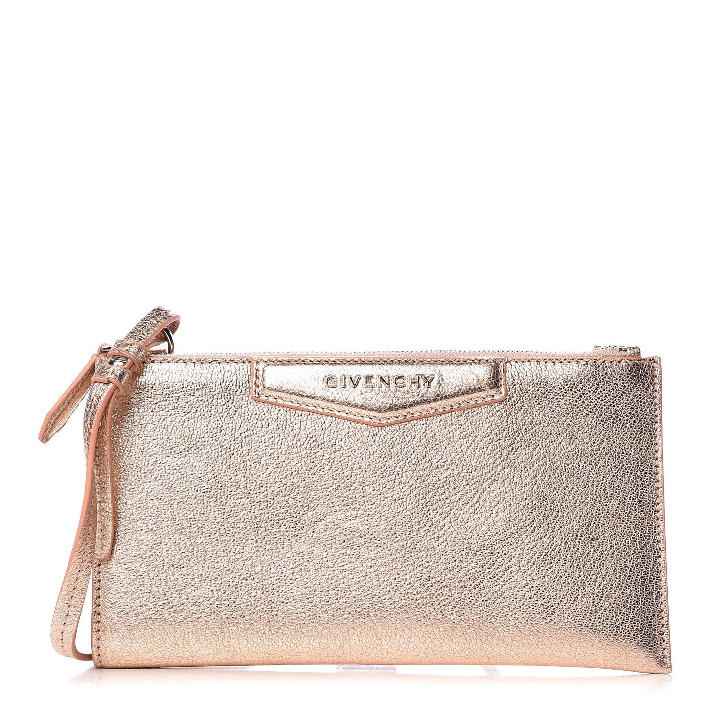 Metallic Grained Goatskin Antigona Crossbody Pink